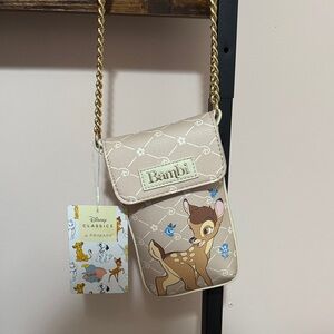 Primark Disney Bambi Crossbody Bag - Beige and Gold